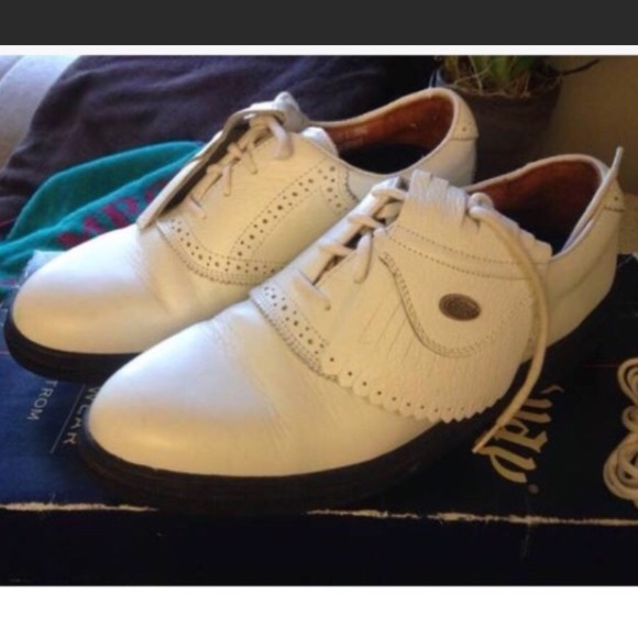 Callaway Shoes - Golf Oxford Callaway White Leather Kilt tie Cleats